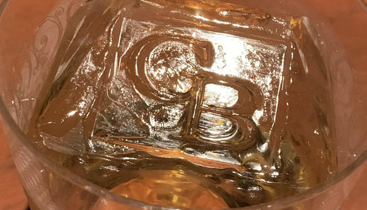 Logo engraved on ice cubes