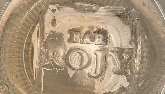 Logo engraved on ice