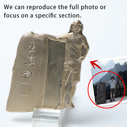 Custom Brass Photo Bas‑Relief