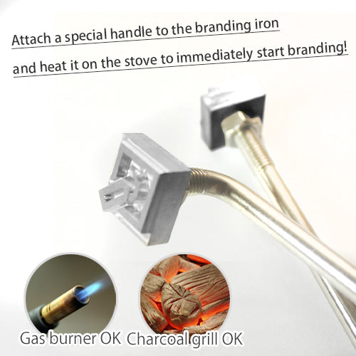 Fire‑Heated Custom 304 Stainless Steel Branding Iron Kit