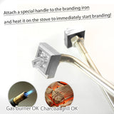 Fire‑Heated Custom 304 Stainless Steel Branding Iron Kit